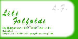 lili folfoldi business card